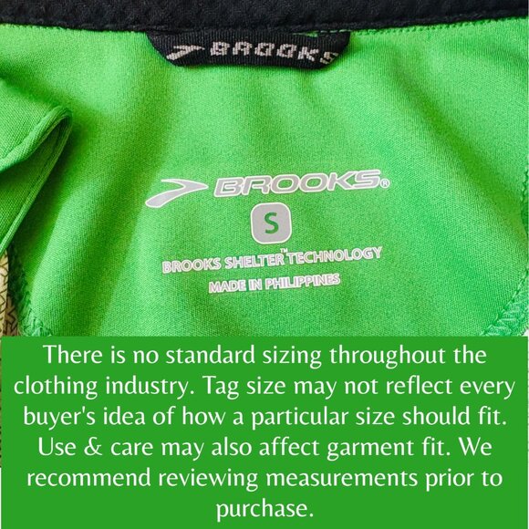 Brooks Running Mens NightLife Infiniti Jacket Green Shelter Technology Size S - Picture 10 of 15